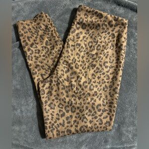 Cheetah print dress pants